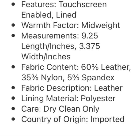 Black Leather Gloves - Picture 3 of 4